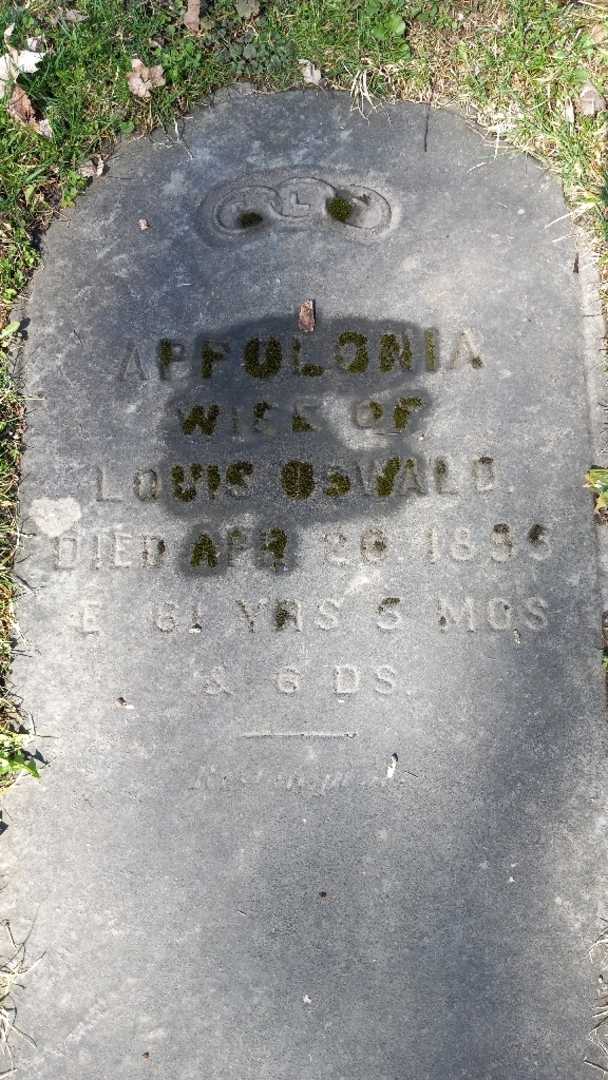 Appolonia Oswald's grave. Photo 3