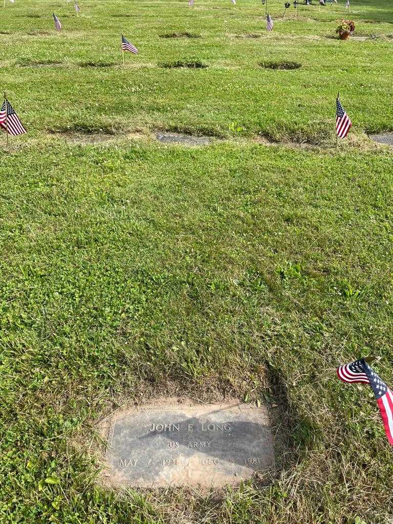 John E. Long's grave. Photo 2