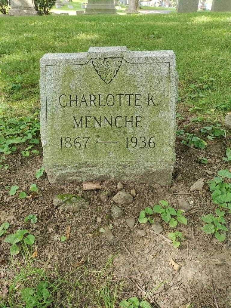 Charlotte K. Mennche's grave. Photo 2