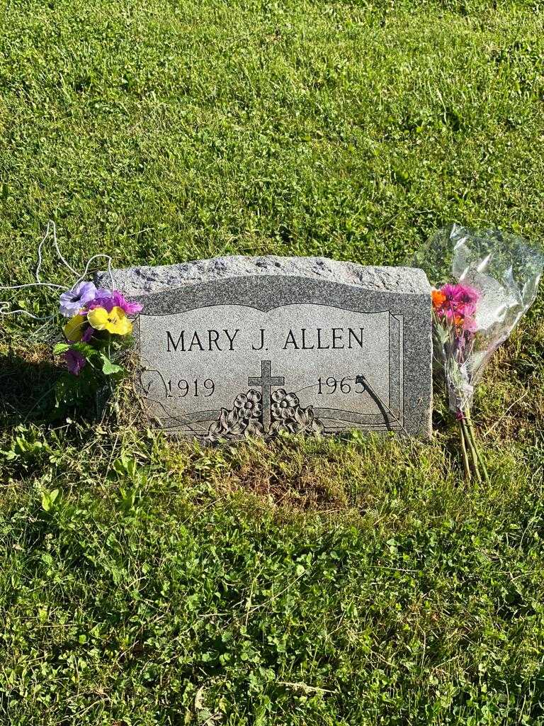 Mary J. Allen's grave. Photo 3