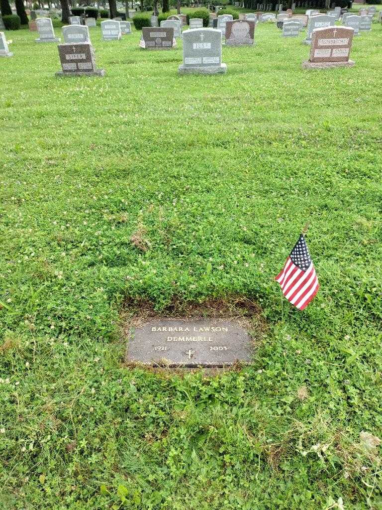 Barbara Lawson Demmerle's grave. Photo 1