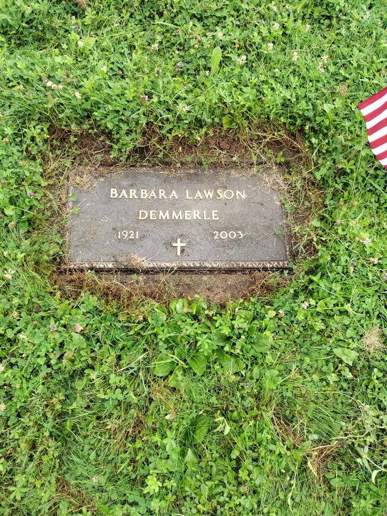 Barbara Lawson Demmerle's grave. Photo 2