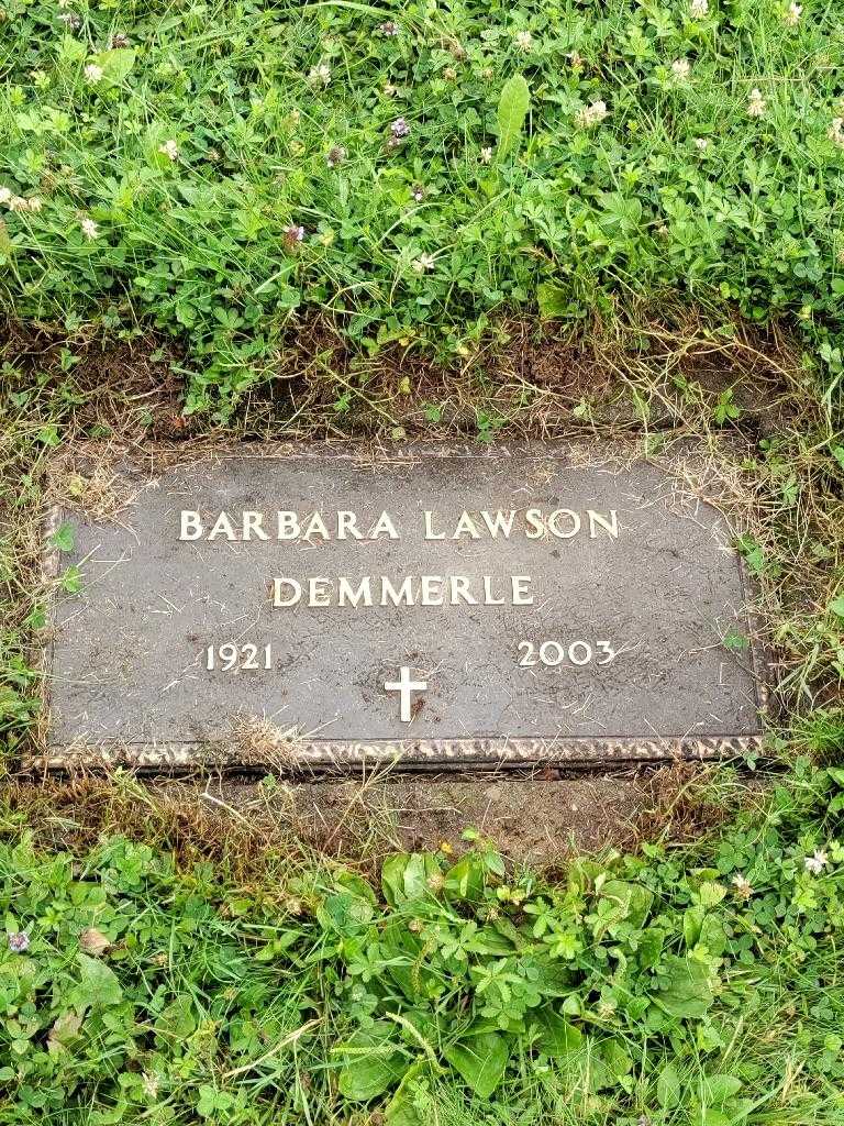Barbara Lawson Demmerle's grave. Photo 3