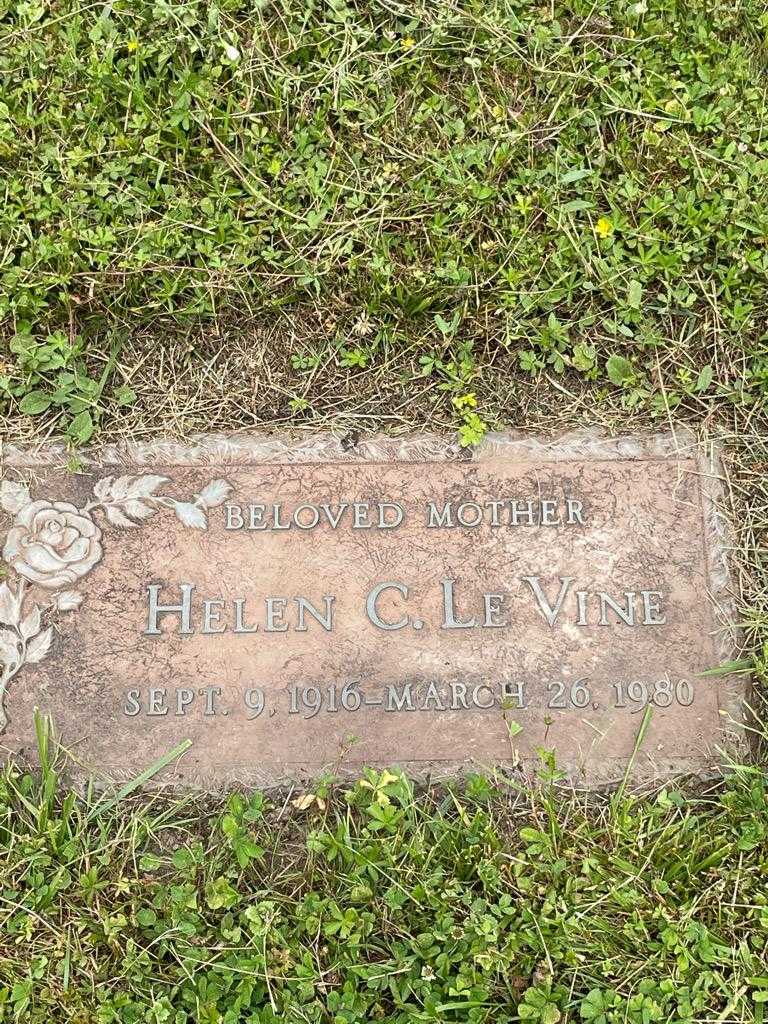 Helen C. Le Vine's grave. Photo 3