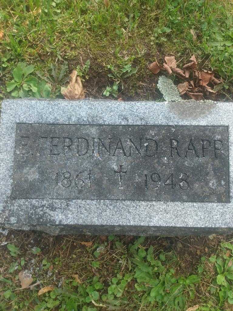 Ferdinand E. Rapp's grave. Photo 3