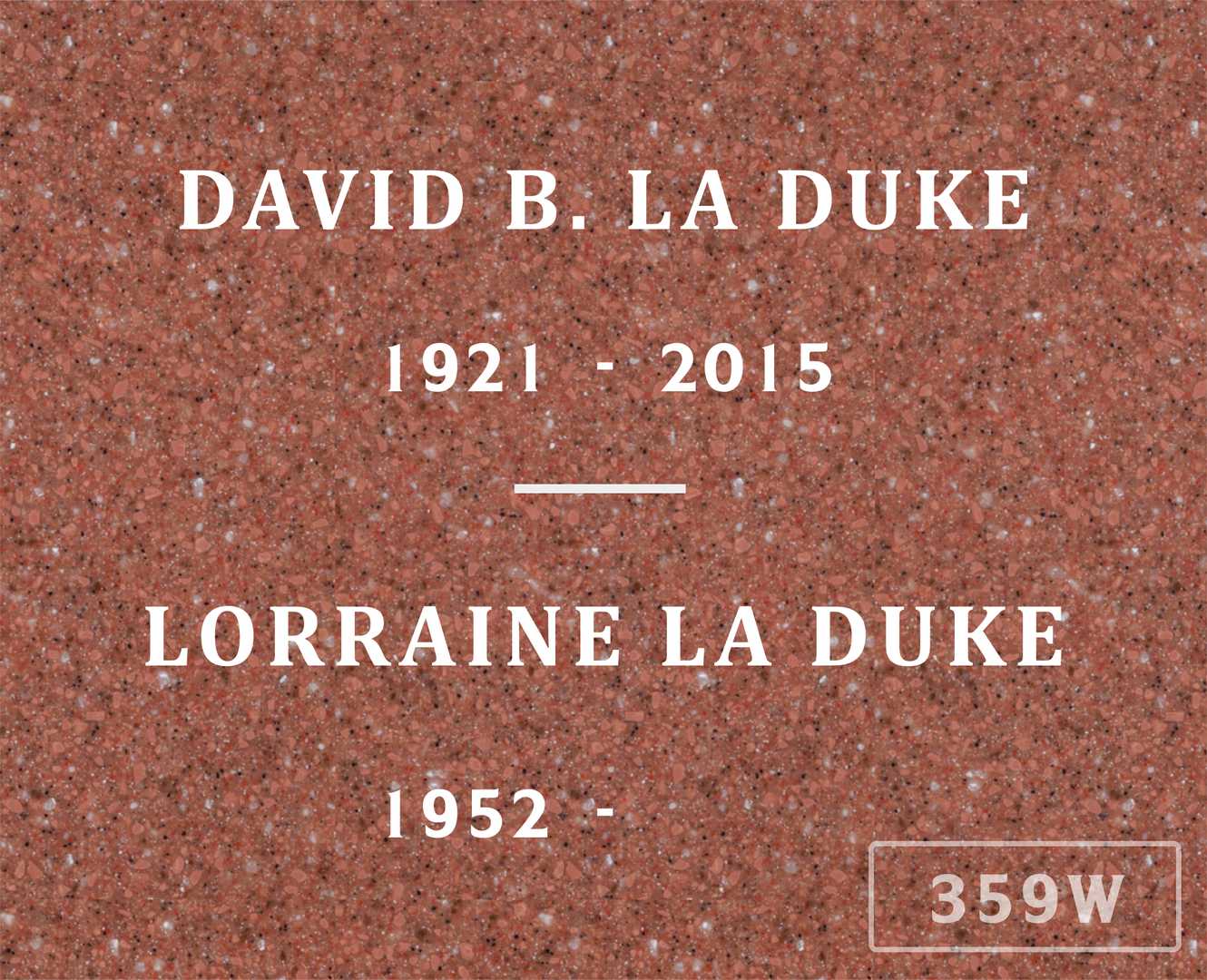 David B. La Duke's grave