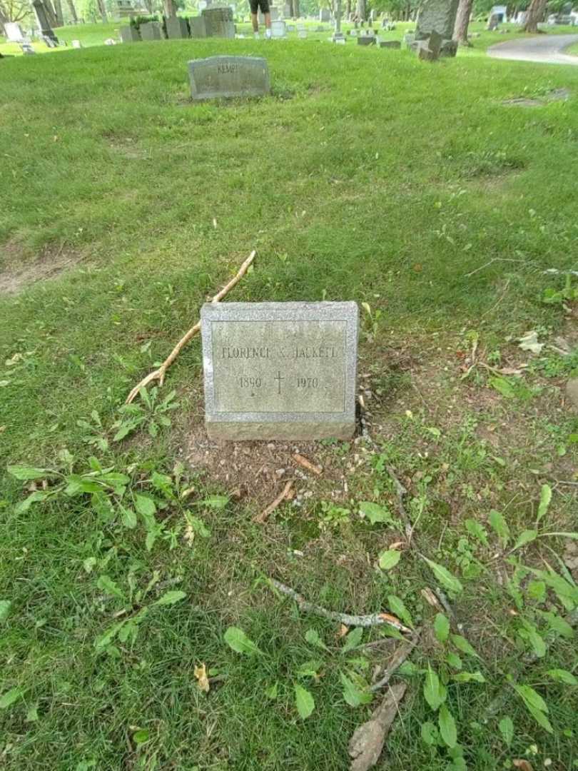 Florence K. Hackett's grave. Photo 3