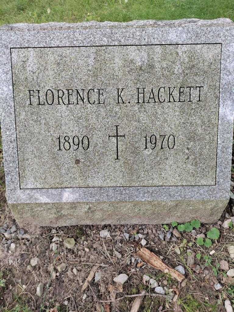 Florence K. Hackett's grave. Photo 2