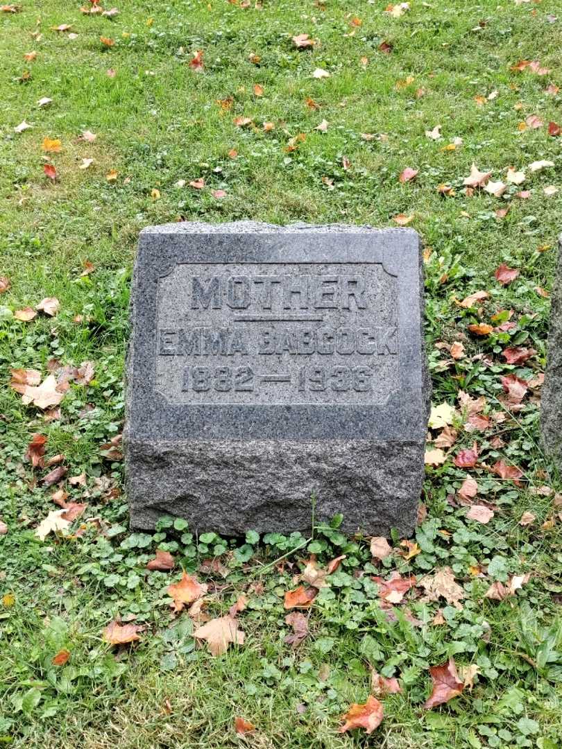 Emma Eliza Babcock's grave. Photo 2