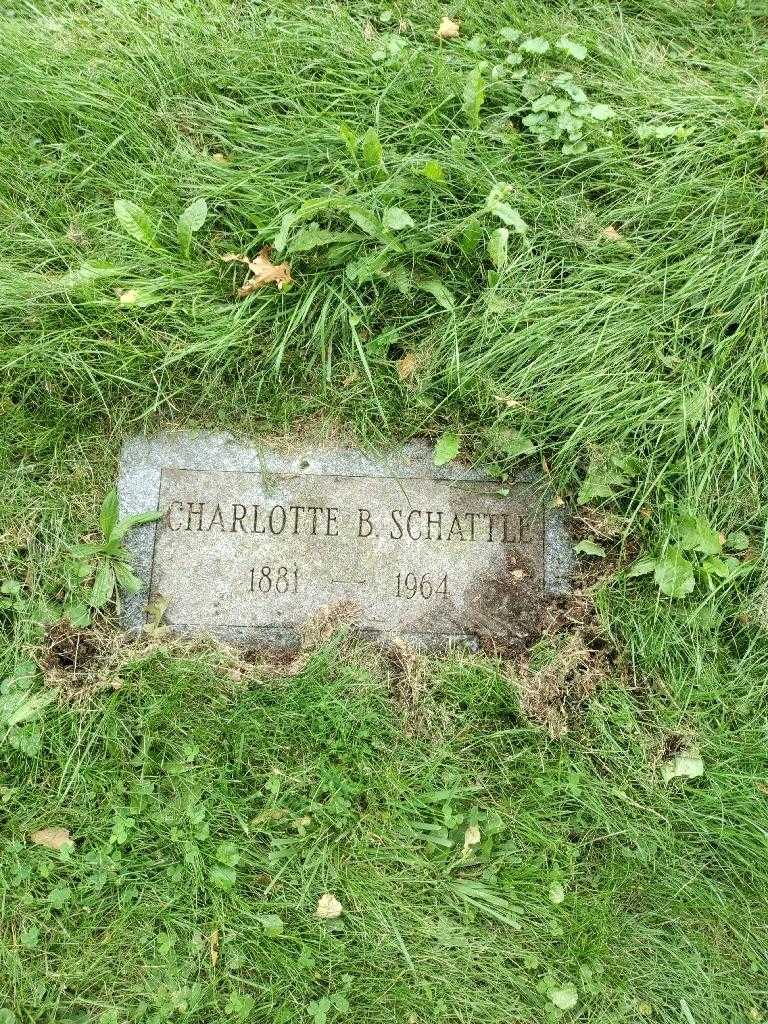 Charlotte B. Schattle's grave. Photo 1