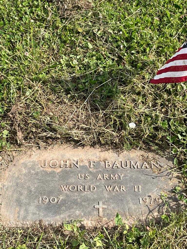 John F. Bauman's grave. Photo 3