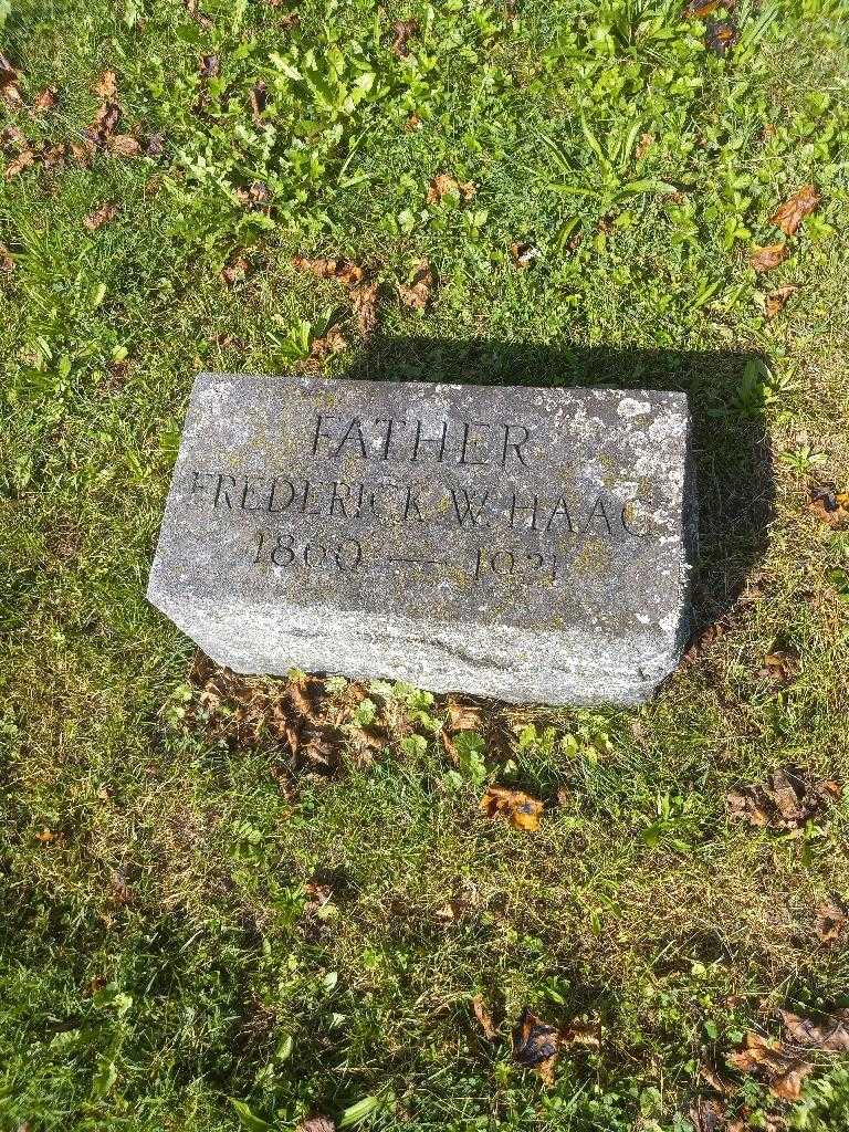 Frederick W. Haag's grave. Photo 1