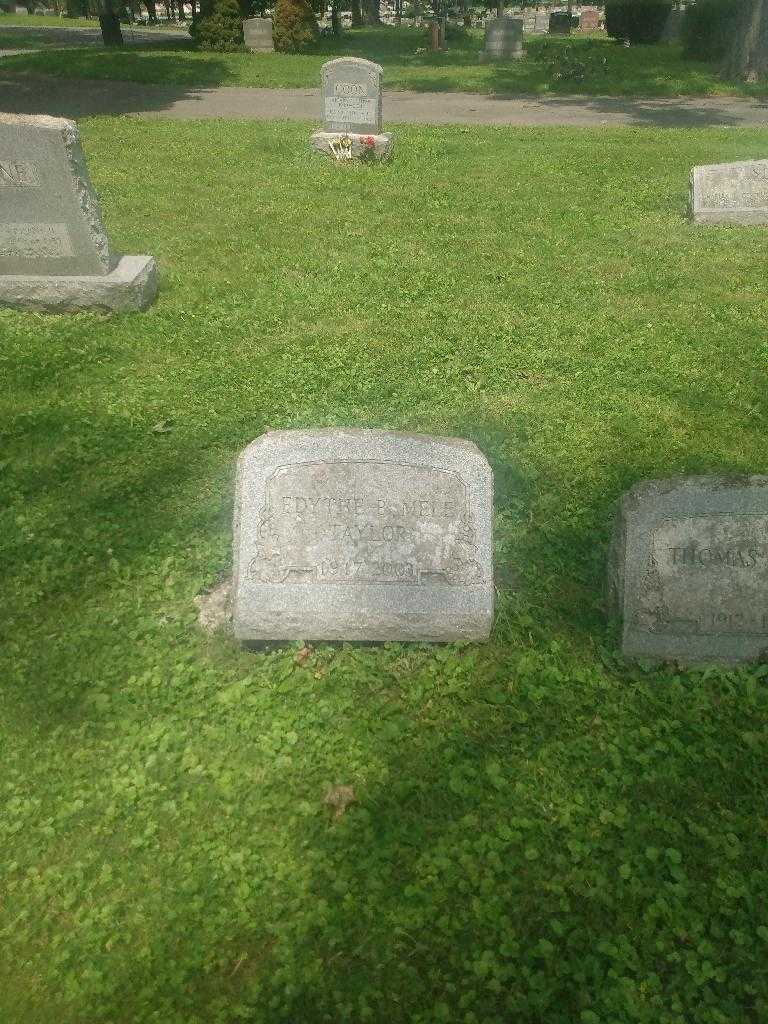 Edythe B. Mele Taylor's grave. Photo 1