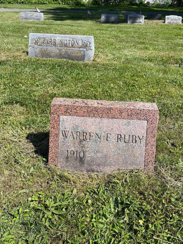 Warren E. Ruby's grave. Photo 3
