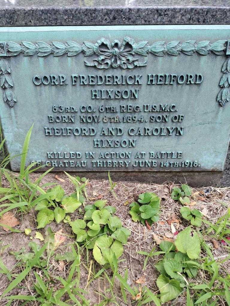 Frederick H. Hixson's grave. Photo 3