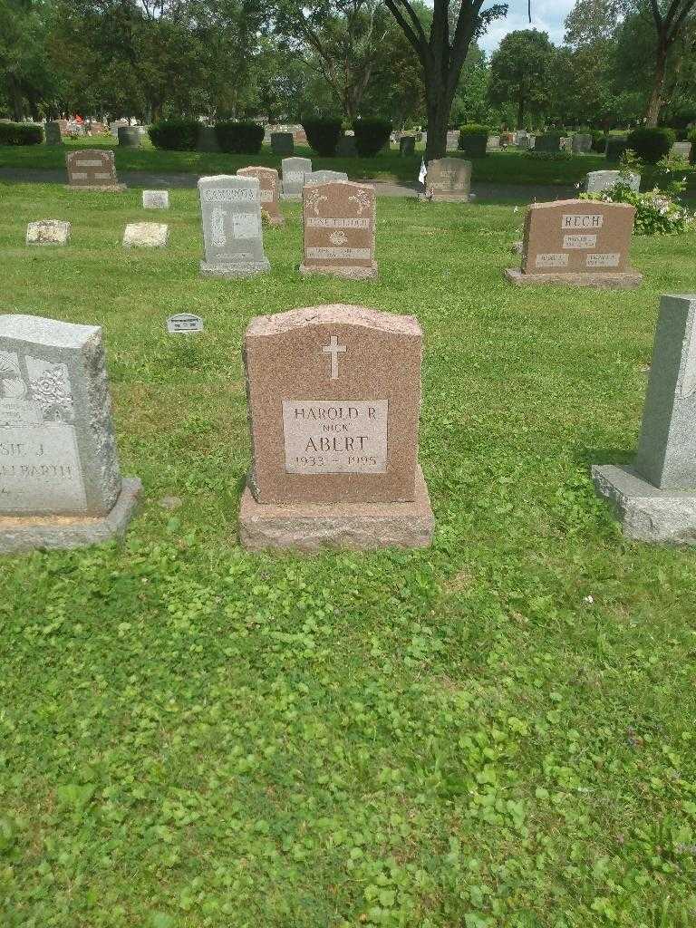 Harold R. "Nick" Abert's grave. Photo 1