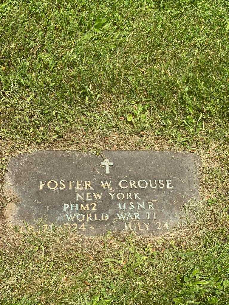Foster W. Crouse's grave. Photo 3