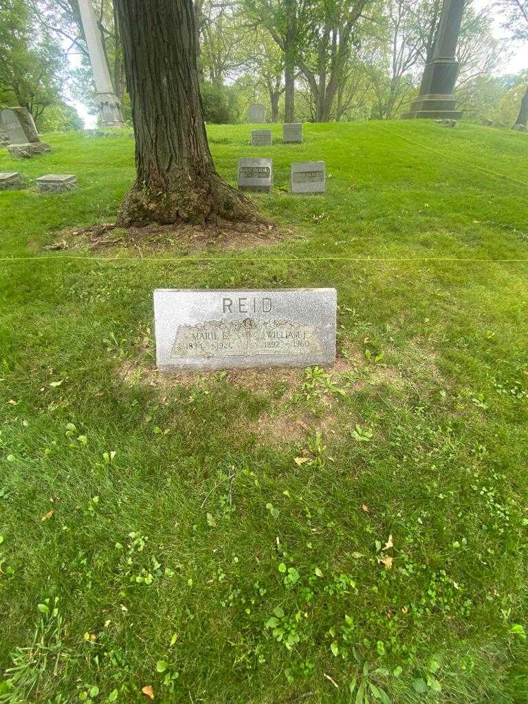 Marie E. Reid's grave. Photo 1