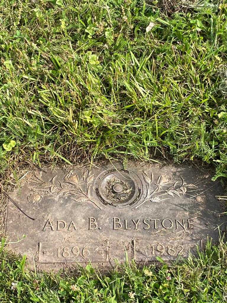 Ada B. Blystone's grave. Photo 3
