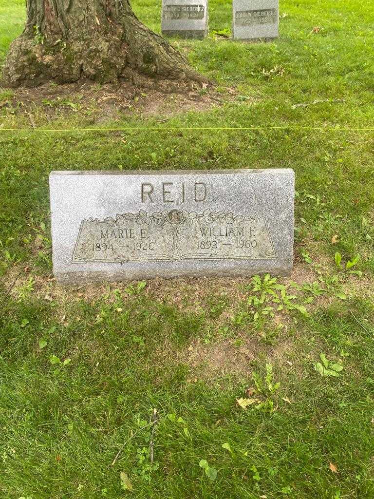 Marie E. Reid's grave. Photo 2