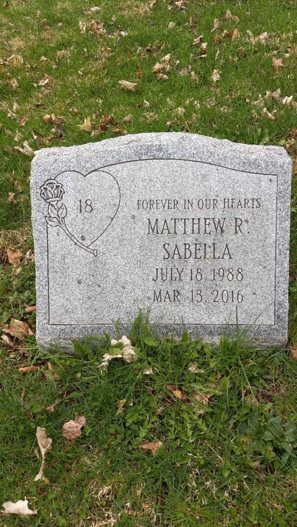 Matthew R. Sabella's grave. Photo 3