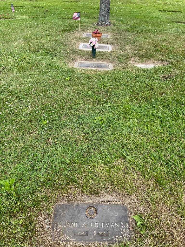Jane A. Colman's grave. Photo 2