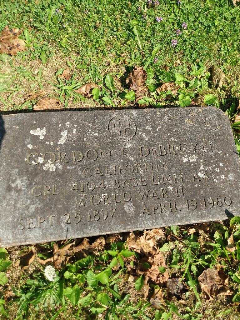 Gordon E. DeBruyn's grave. Photo 3
