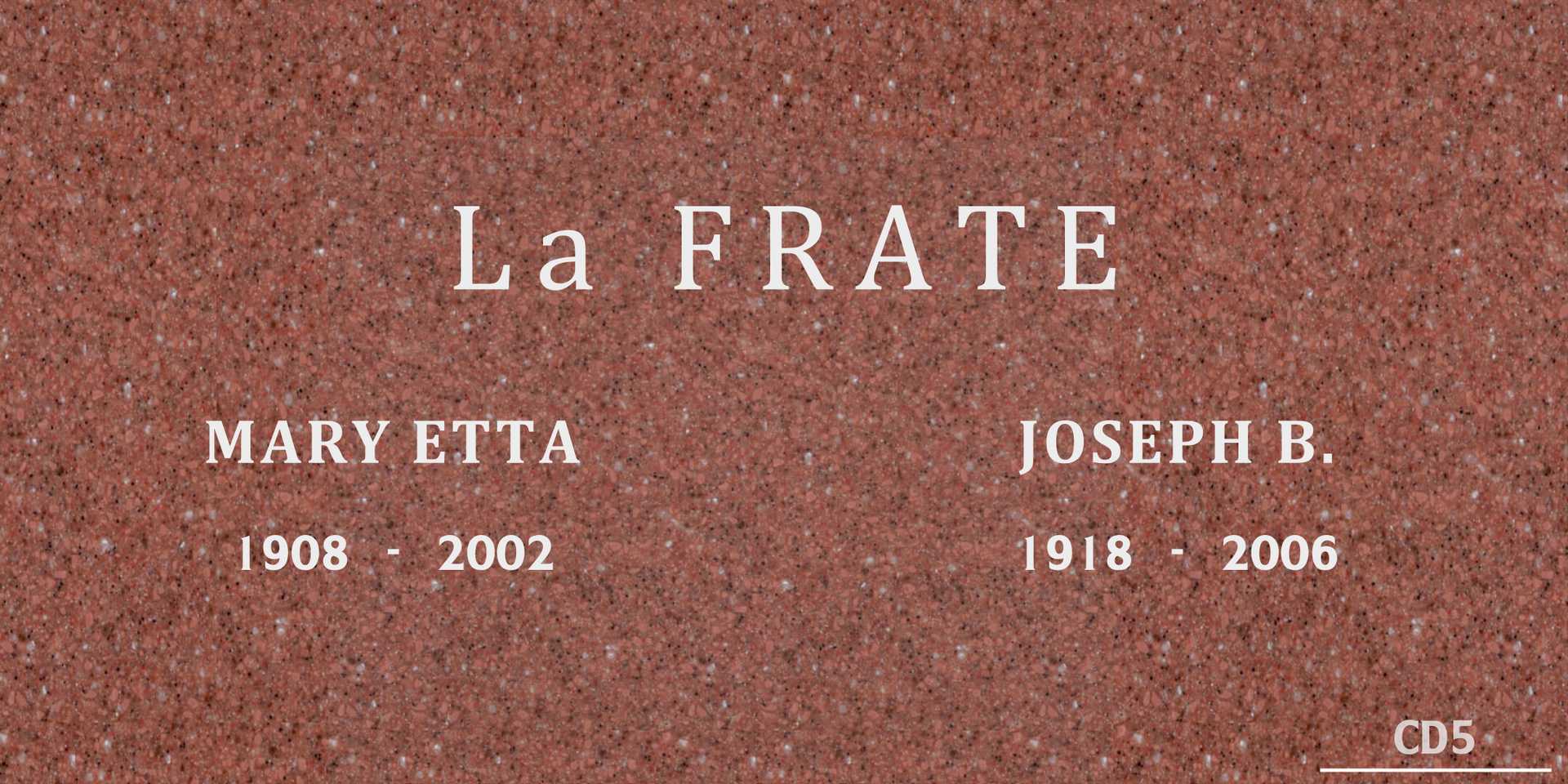 Mary Etta La Frate's grave