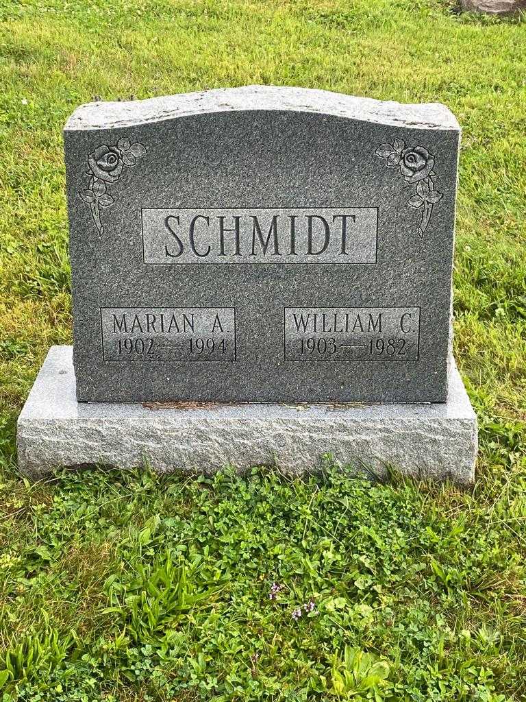 Marian A. Schmidt's grave. Photo 3