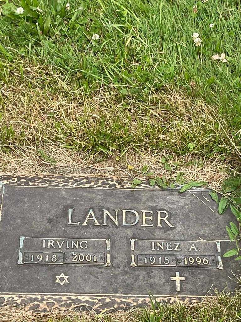 Inez A. Lander's grave. Photo 3