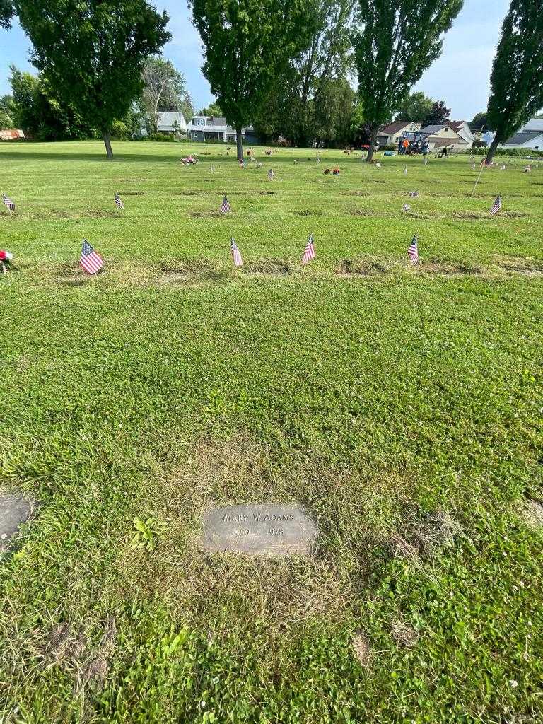 Mary W. Adams's grave. Photo 1