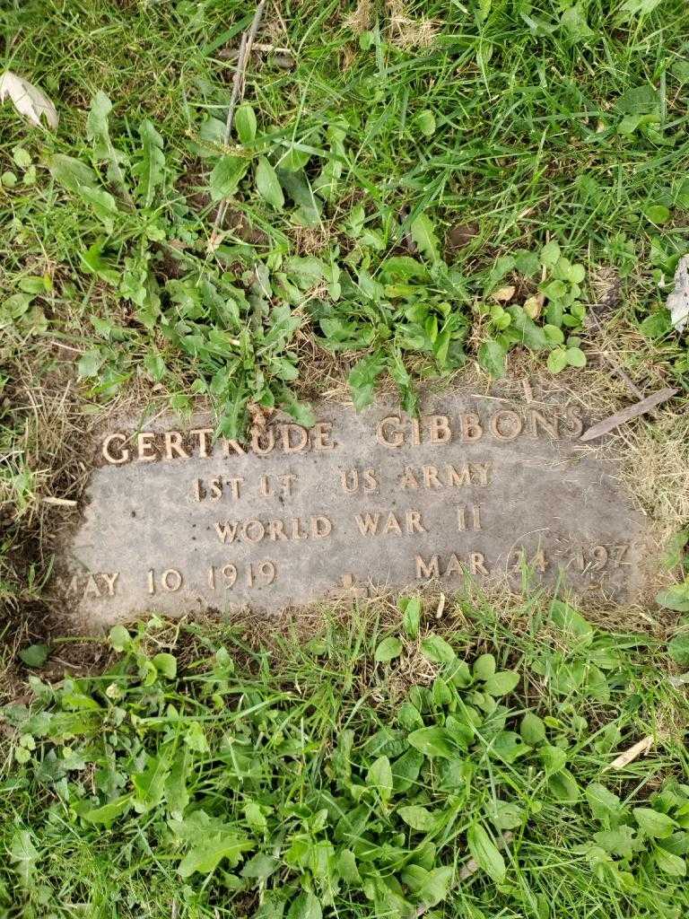 Gertrude Gibbons's grave. Photo 2