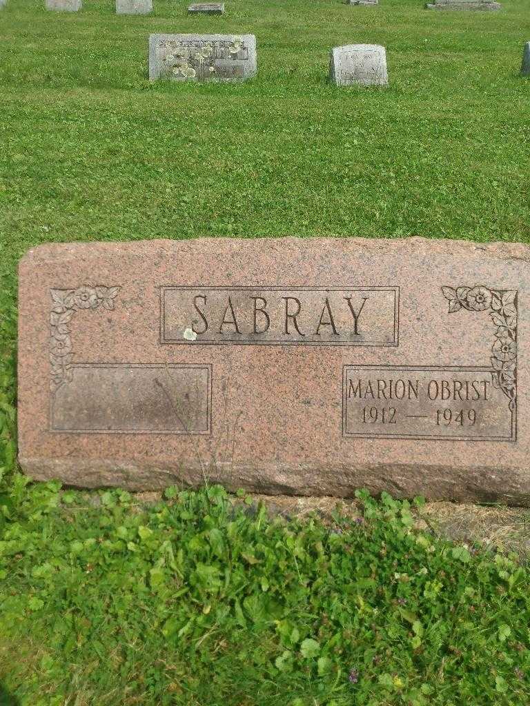 Marion Obrist Sabray's grave. Photo 2