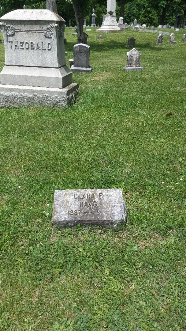Clara F. Haag's grave. Photo 1