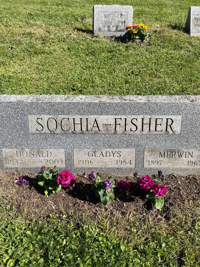 Merwin E. Sochia-Fisher's grave. Photo 3