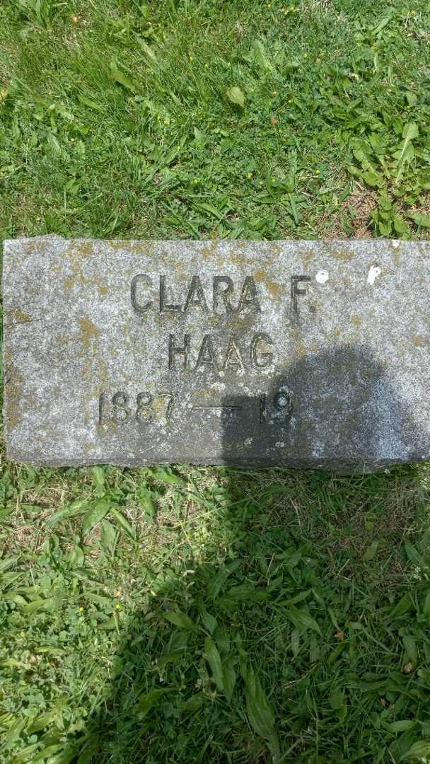Clara F. Haag's grave. Photo 3