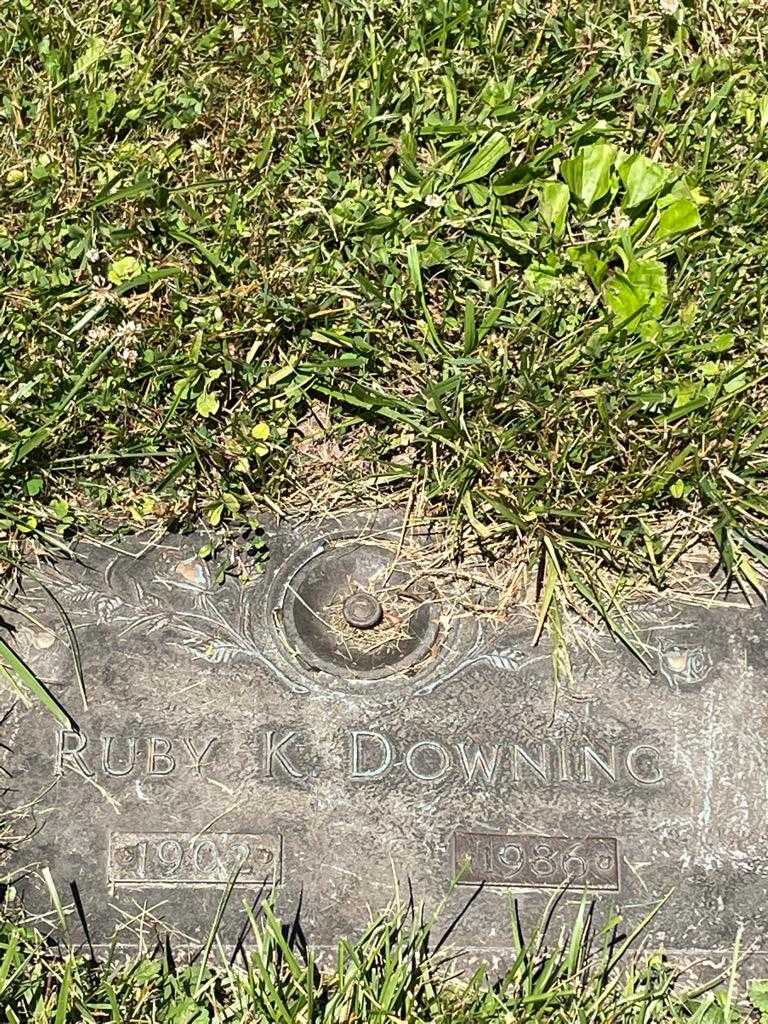 Ruby K. Downing's grave. Photo 3