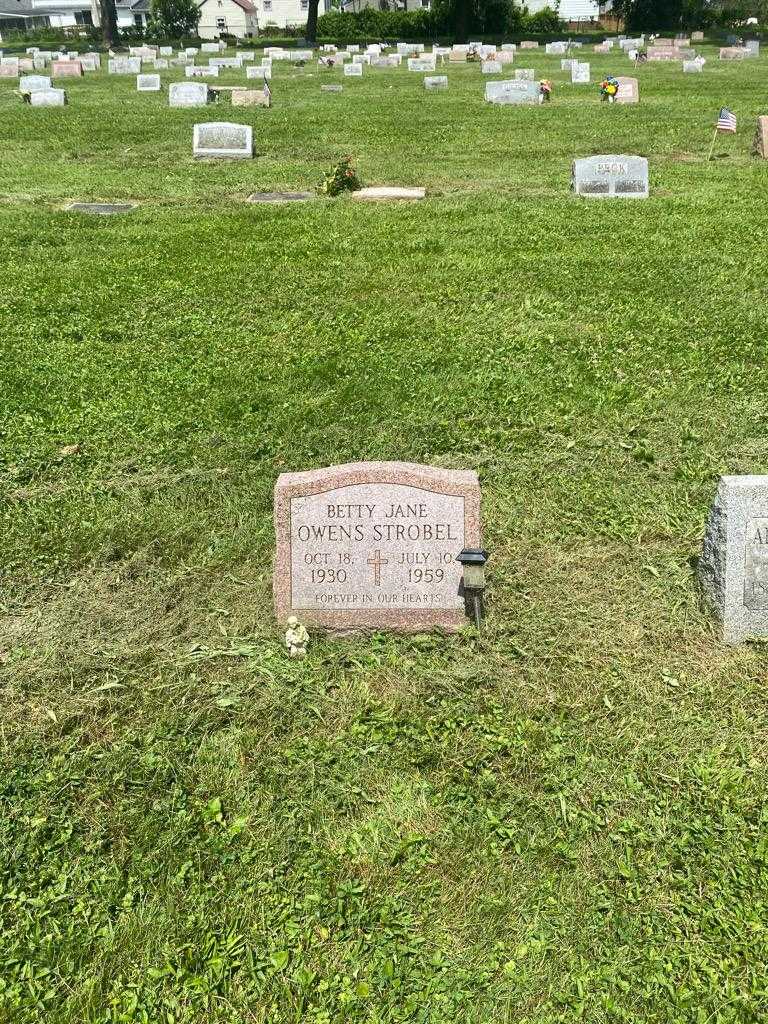 Betty Jane Owens Strobel's grave. Photo 2