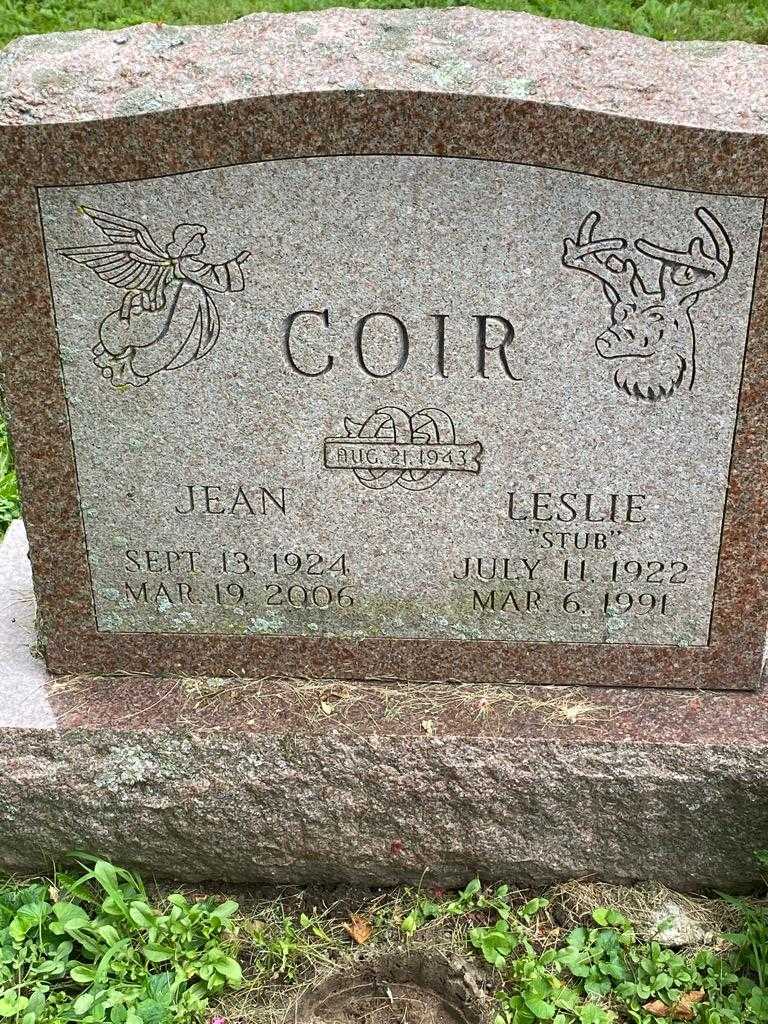 Leslie "Stub" Coir's grave. Photo 3
