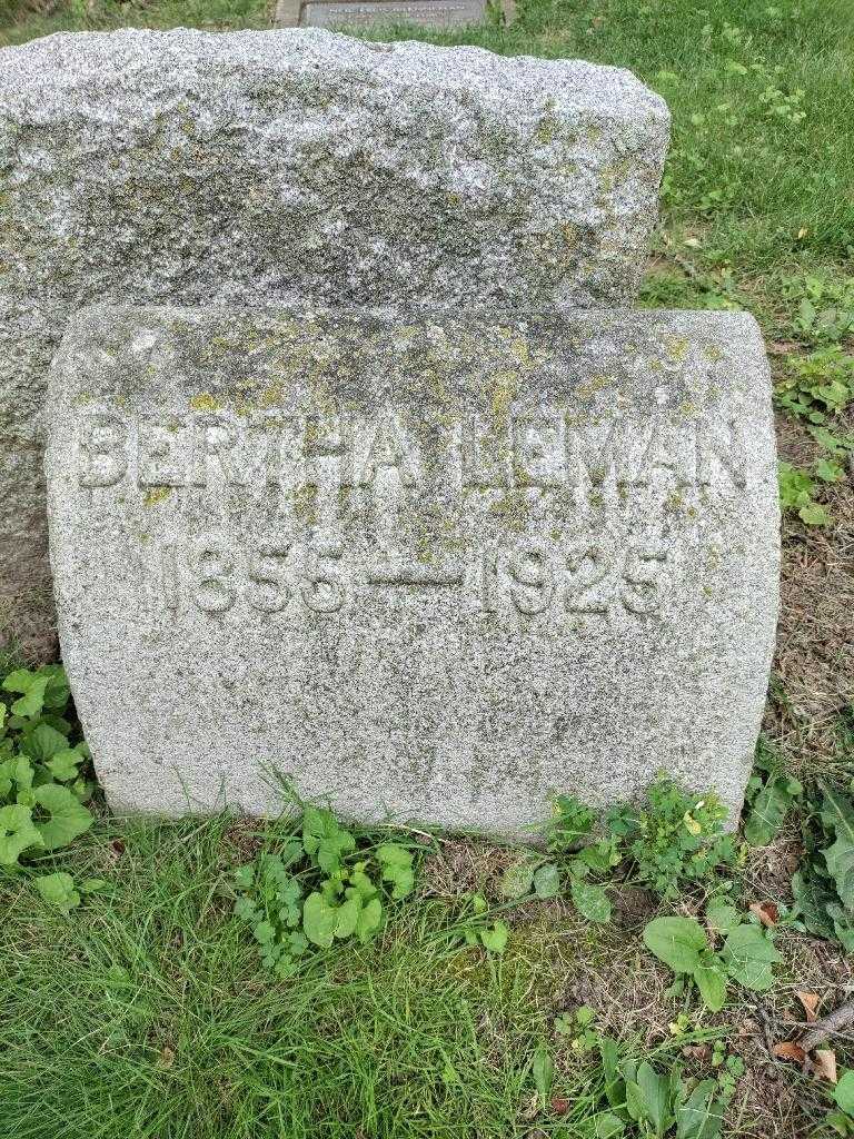 Bertha Leman's grave. Photo 2