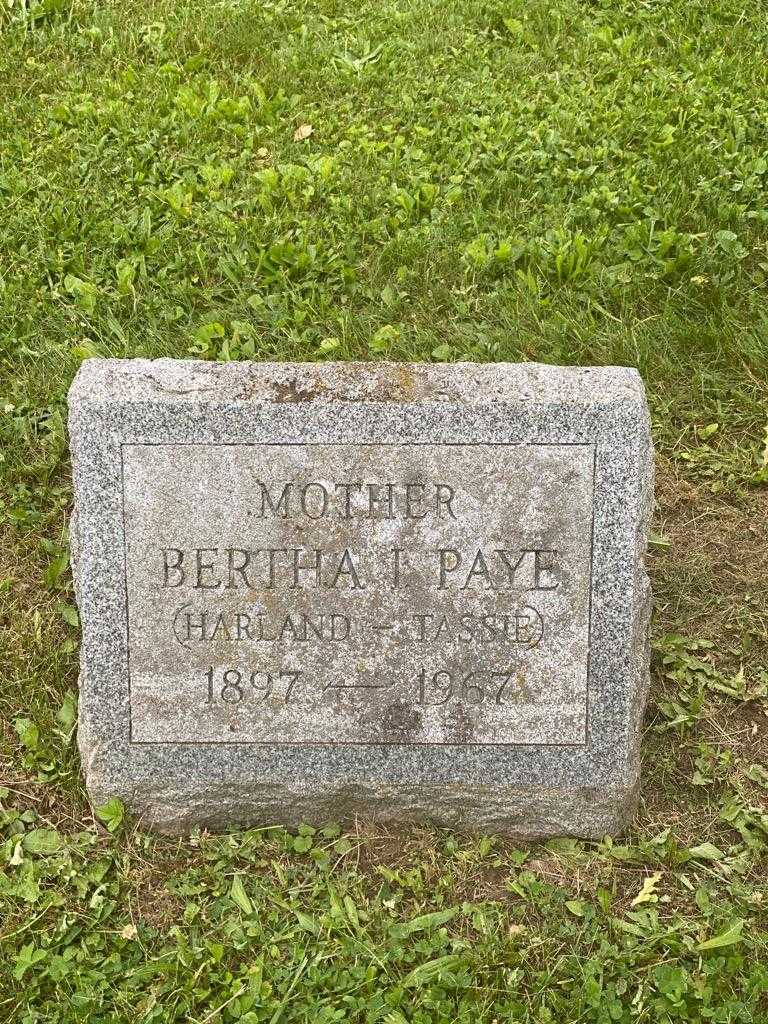 Bertha I. "Harland-Tassie" Paye's grave. Photo 3