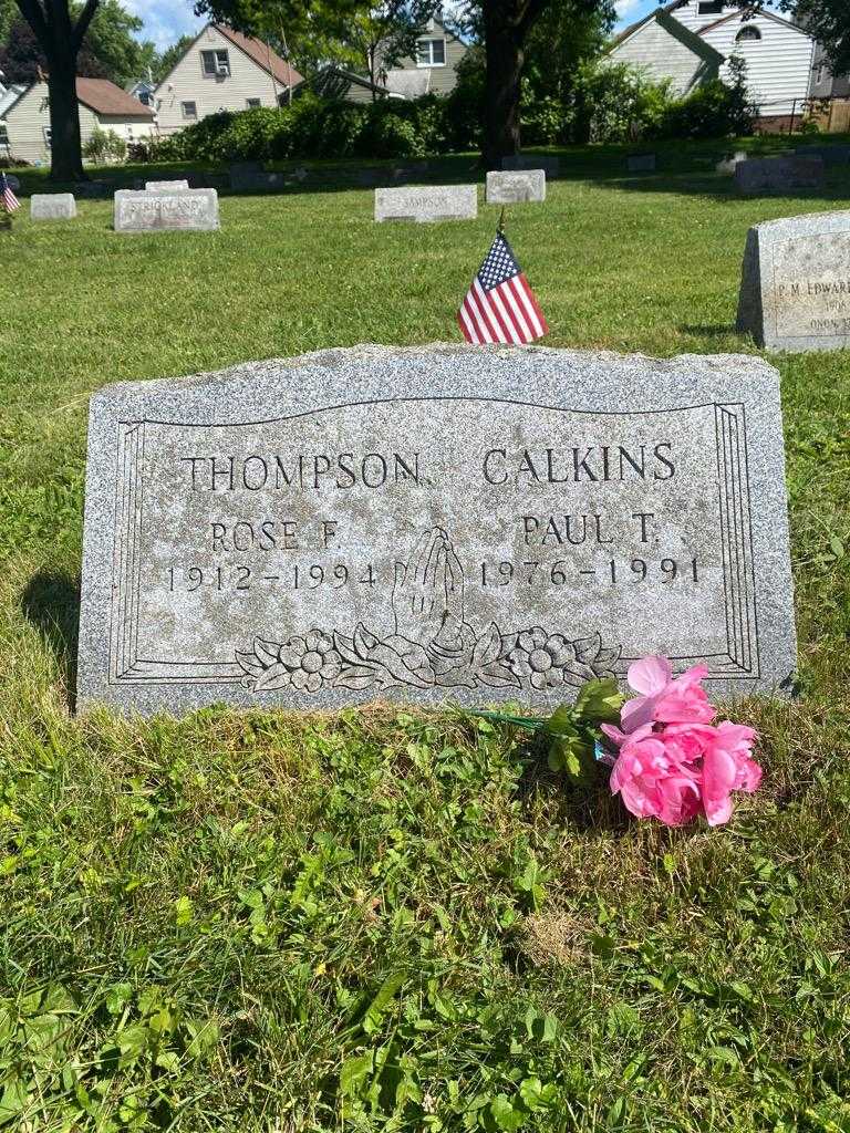 Rose F. Thompson's grave. Photo 3