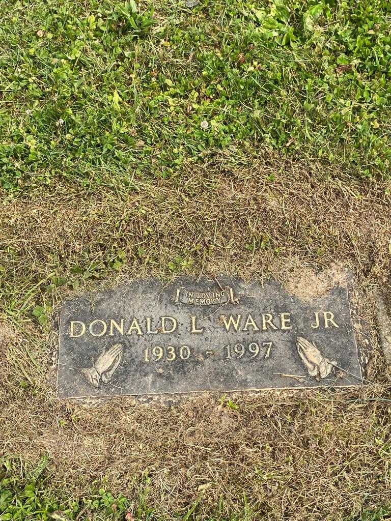 Donald L. Ware Junior's grave. Photo 3
