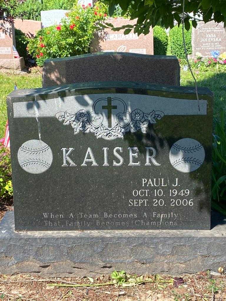 Paul J. Kaiser's grave. Photo 3