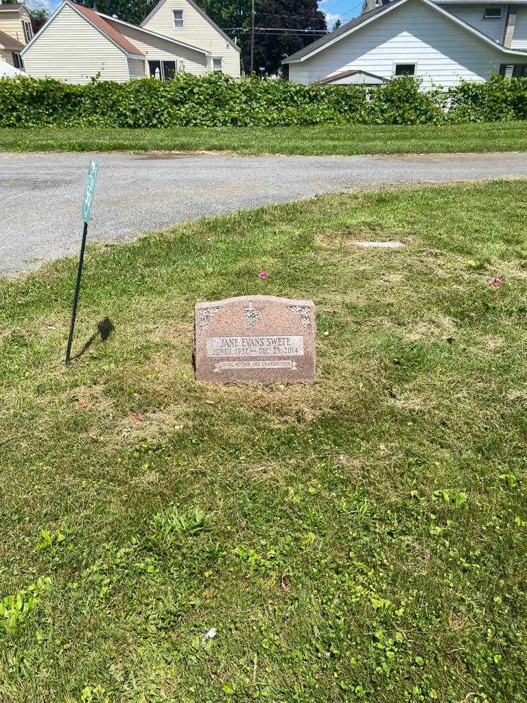 Jane Evans Swete's grave. Photo 2