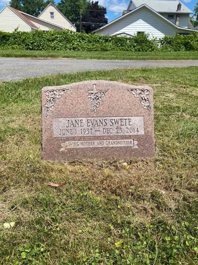 Jane Evans Swete's grave. Photo 3