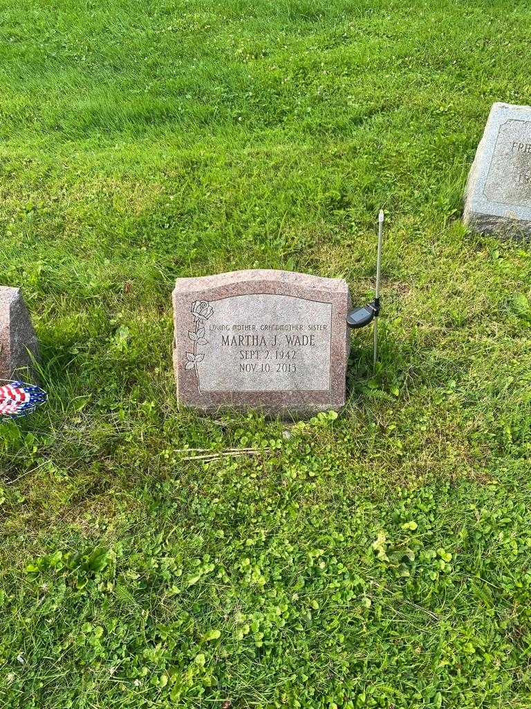 Martha J. Wade's grave. Photo 2