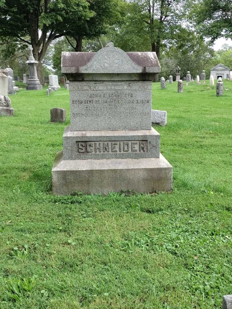 Elizabeth Schneider's grave. Photo 2