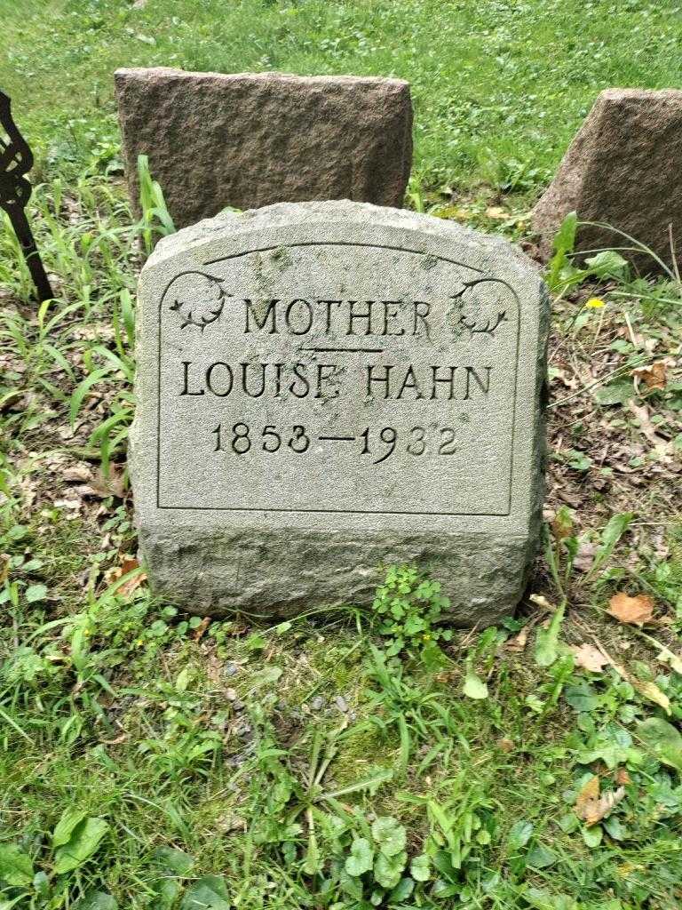 Louise Hahn's grave. Photo 3