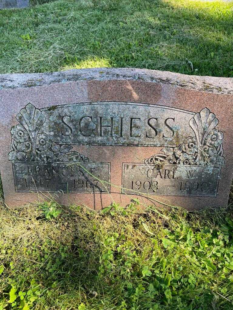 Frances F. Schiess's grave. Photo 3
